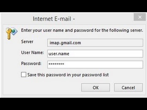 having imap poblems when adding gmail to outlook 2013